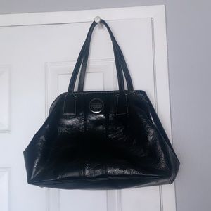 Vintage Black Coach Shoulder Bag